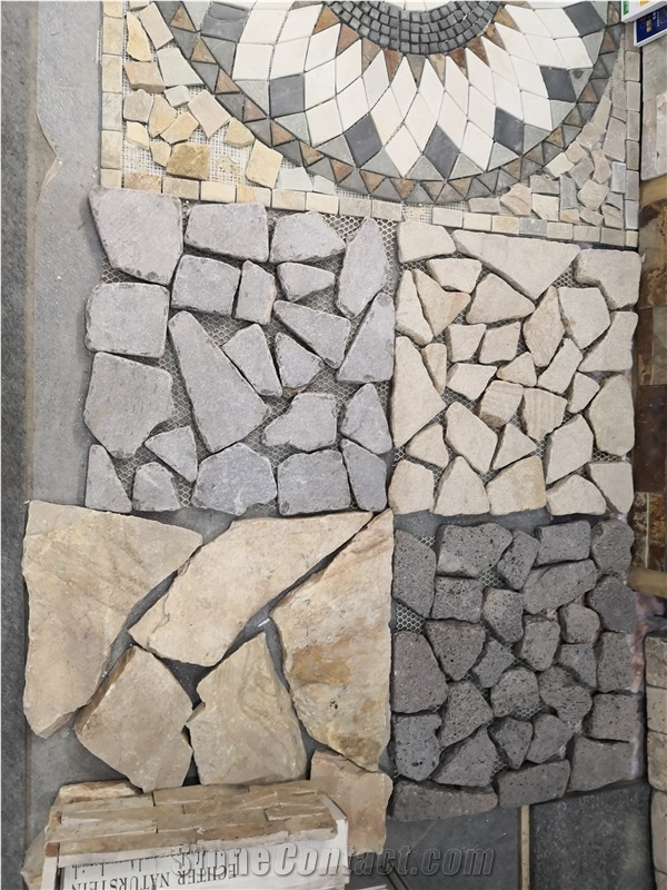Natural French Pattern Slate Mosaic Medallions