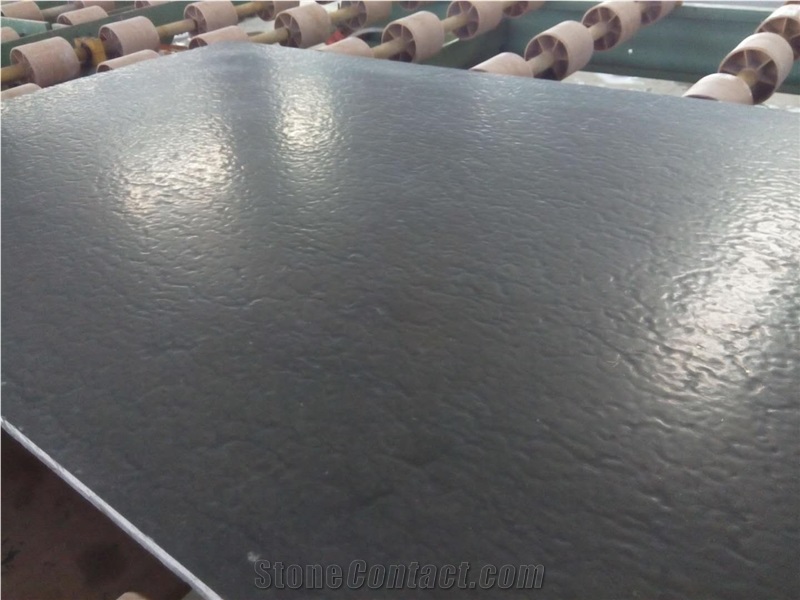 Wholesale 2cm Leather Honed Black Limestone Slabs