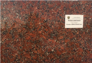Rosso Santiago Granite Slabs