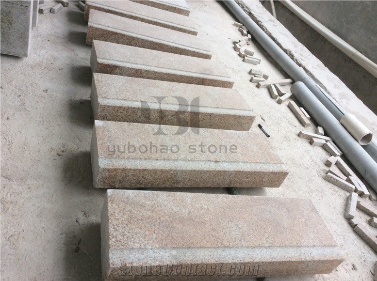 China G682 Granite in Flamed Stair Steps,Treads