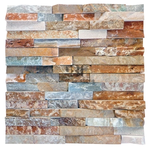 China Rust Slate/Wall Panels Ashlar Stone Veneer