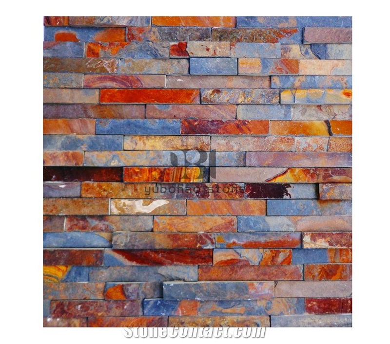 China Rust Slate/Wall Panels Ashlar Stone Veneer