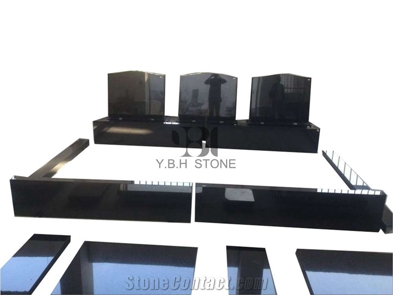 China Shanxi Black Granite Tombstones Gravestone