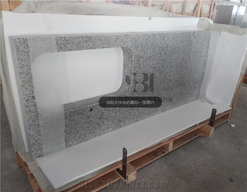 New G655 White Natural Granite Bathroom Countertop