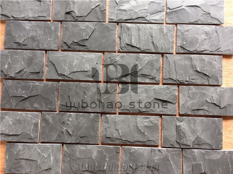 P018 Black Slate Culture Stone Ledge,Wall Cladding