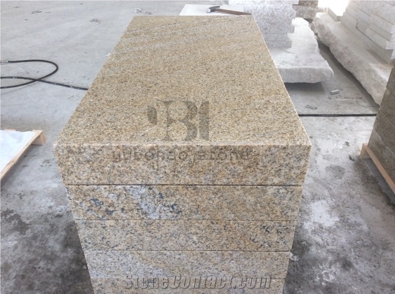 Popular G682 China Yellow Rustic Cube Stone Paver