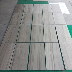 1.8cm Athens Wooden Grey Marble Tiles