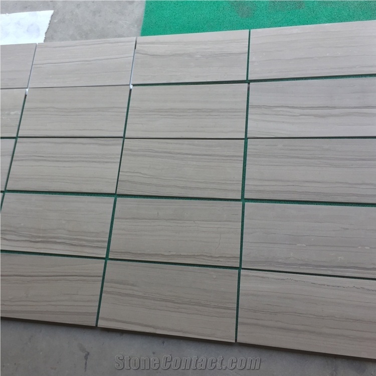 1.8cm Athens Wooden Grey Marble Tiles