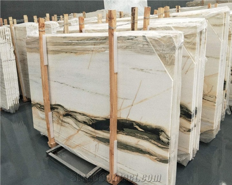 Andromeda White Marble with Gold Veins