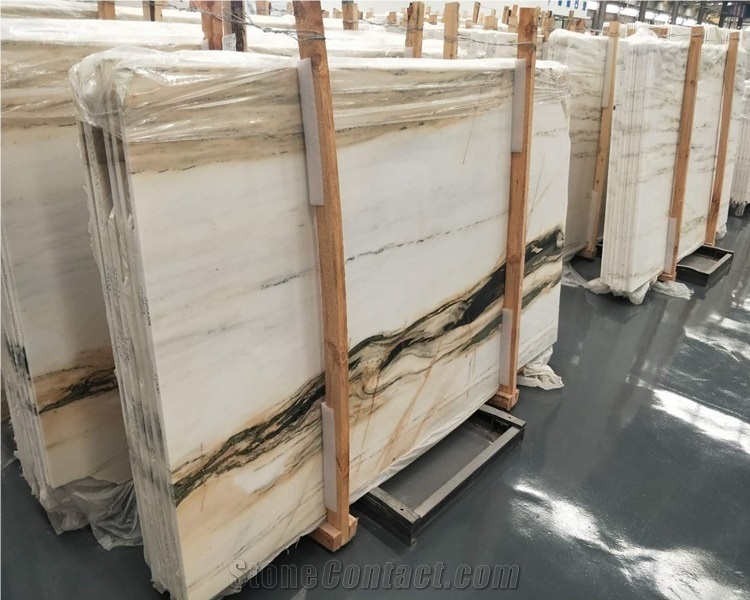 Andromeda White Marble with Gold Veins