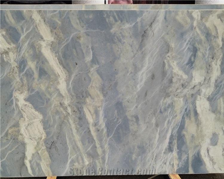 Background Wall Design Natural Blue Sky Marble