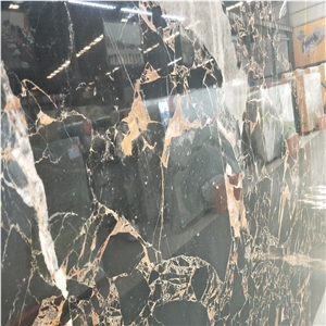 Bathroom Tile Extra Texture Black Gold Vein Marble