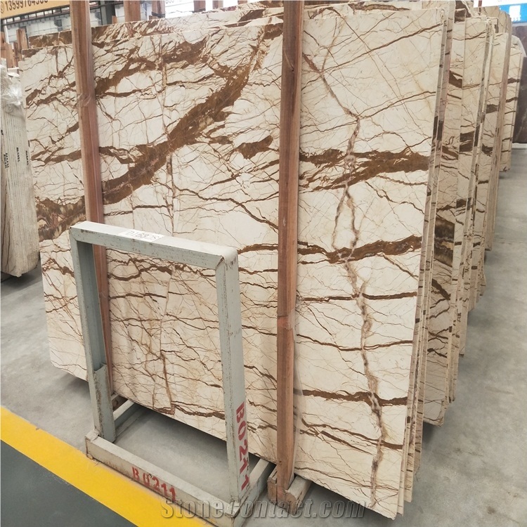 Beige Sofita Gold Marble Slab and Tiels for Sales