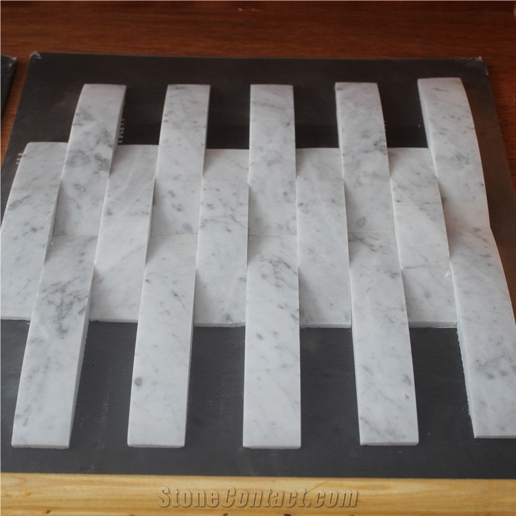 Bianco Carrara Marble 3d Mosaic Tile