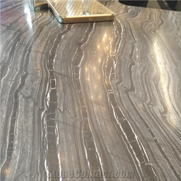 Black Tree Silver Wave Marble