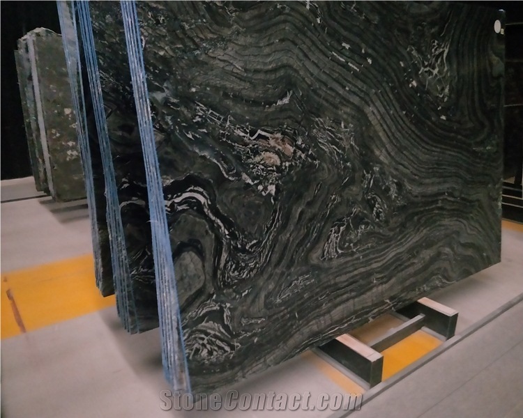 Black Wood Texture Marble Slab