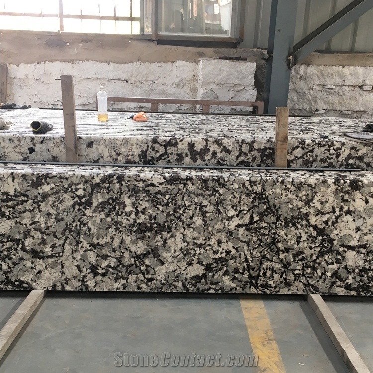 Bullnosed Edge Splendor White Granite Counter Tops