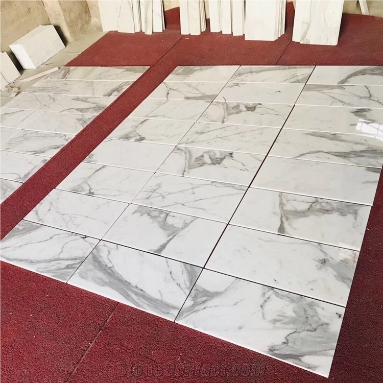 Calacatta White Marble Tiles 305x610 mm