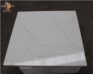 Carrara Marble Look Quartz Kitchen Countertops