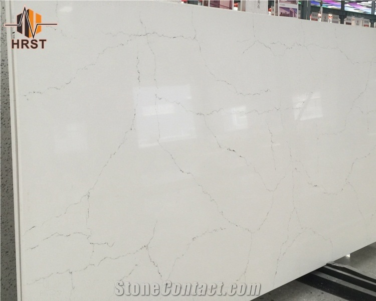 Carrera Marble Look Quartz Stone Slab Price from China 