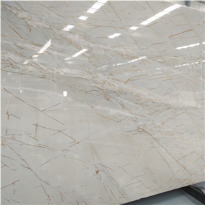 China Golden Sil White Marble Slab