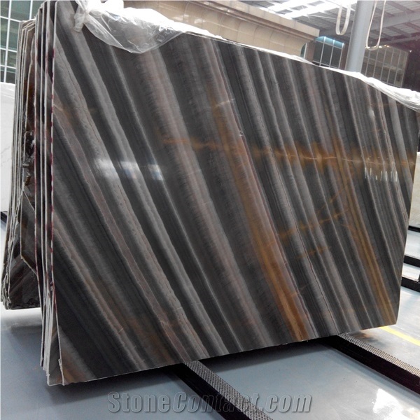 China Gorgeous Wooden Marble Slab