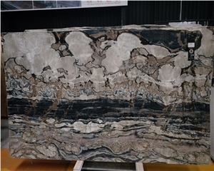 China Green Colorful Marble Slab