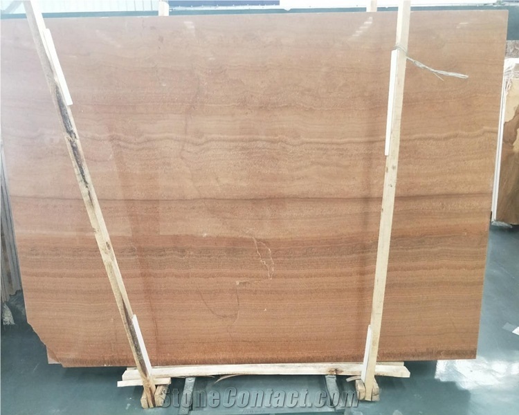China Wooden Yellow Marble Slab