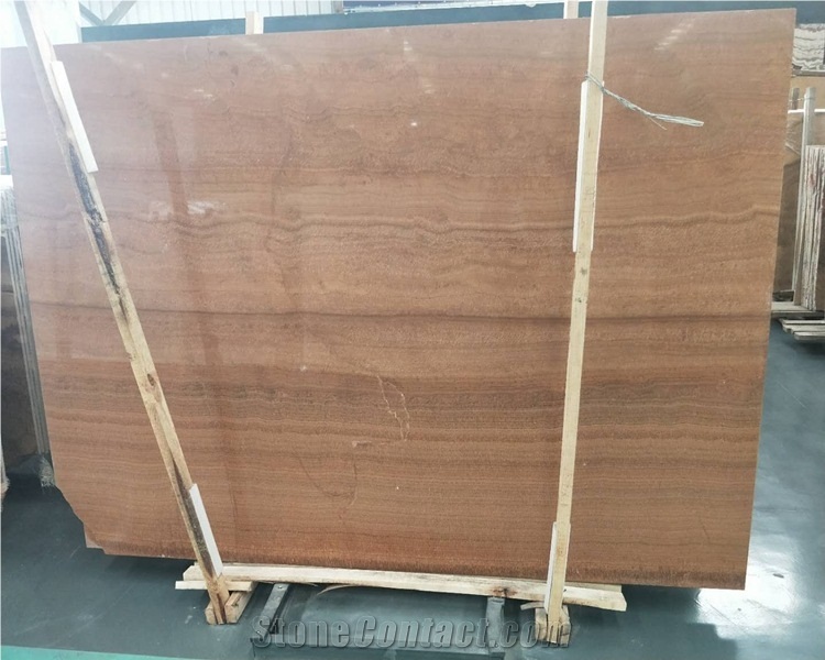 China Wooden Yellow Marble Slab