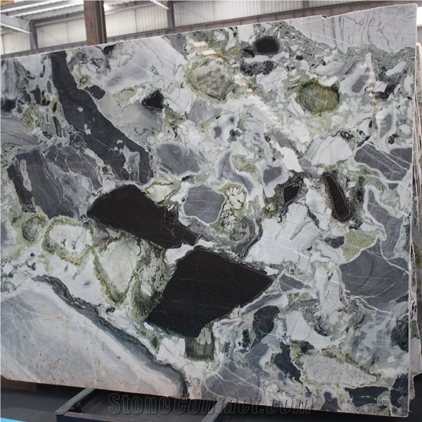 Chinese Green Primavera Marble Slab