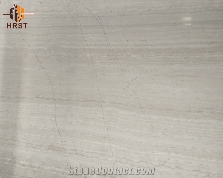Chinese Wood Marble Serpeggiante White Marble Slab