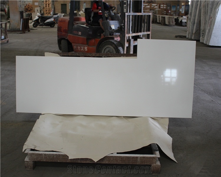 Composite Sparkle White Quartz Stone Countertop