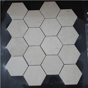 Crema Marfil Hexagon Marble Mosaic
