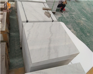 Gray Veins China White Marble Tiles 80 X 80 cm