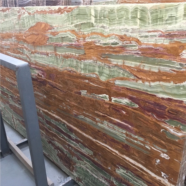 Green Bamboo Onyx for Wall Design