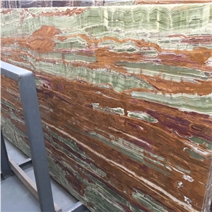 Green Bamboo Onyx for Wall Design