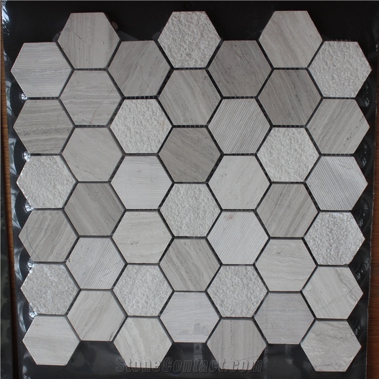 Grey Marble Hexagon Mosaic Tile