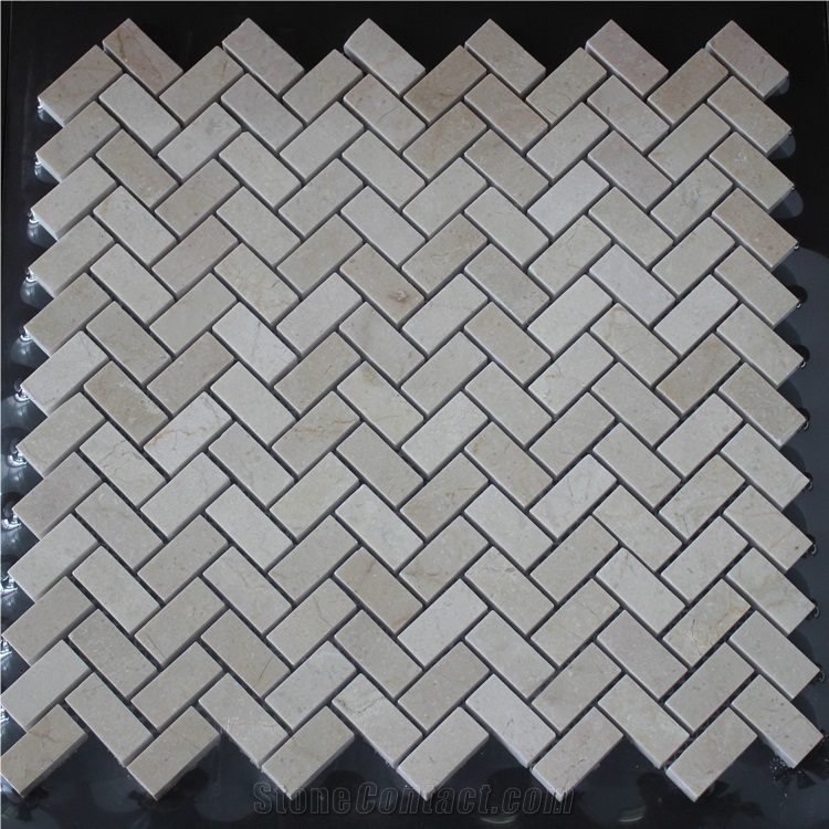 Herringbone Marble Mosaic Tile