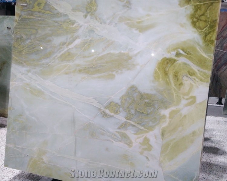 Hot Sale Light Green Marble Slab Floor Tile Price