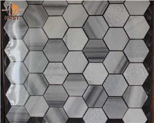 Hot Sell Polished Hexagon Mosaic Marble Tile