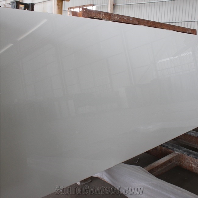 Hot Selling Pure White Marmoglass Stone Tiles