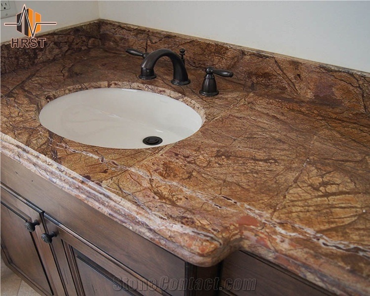 Hot Selling Rain Forest Brown Marble Countertop
