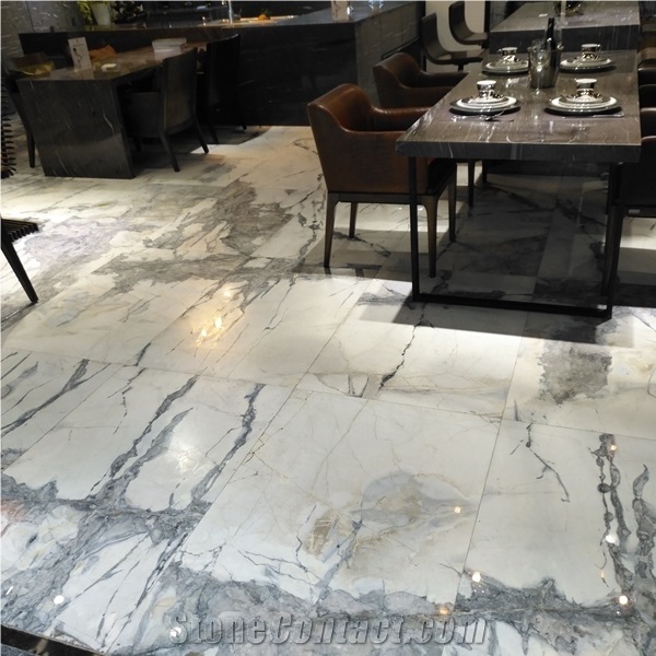 Italy Forest White Marble Slab