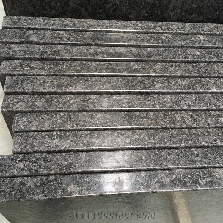 Leathered Finish Steel Grey Granite Countertops