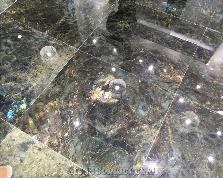 Madagascar Labradorite Blue Granite Flooring Tiles