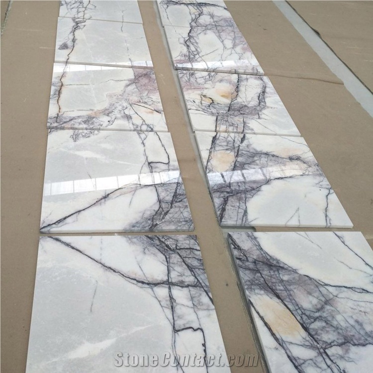 Milas Lilac Marble Tiles 60 X 60cm