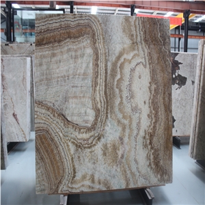 Natural Coral Onyx Slab for Onyx Stone