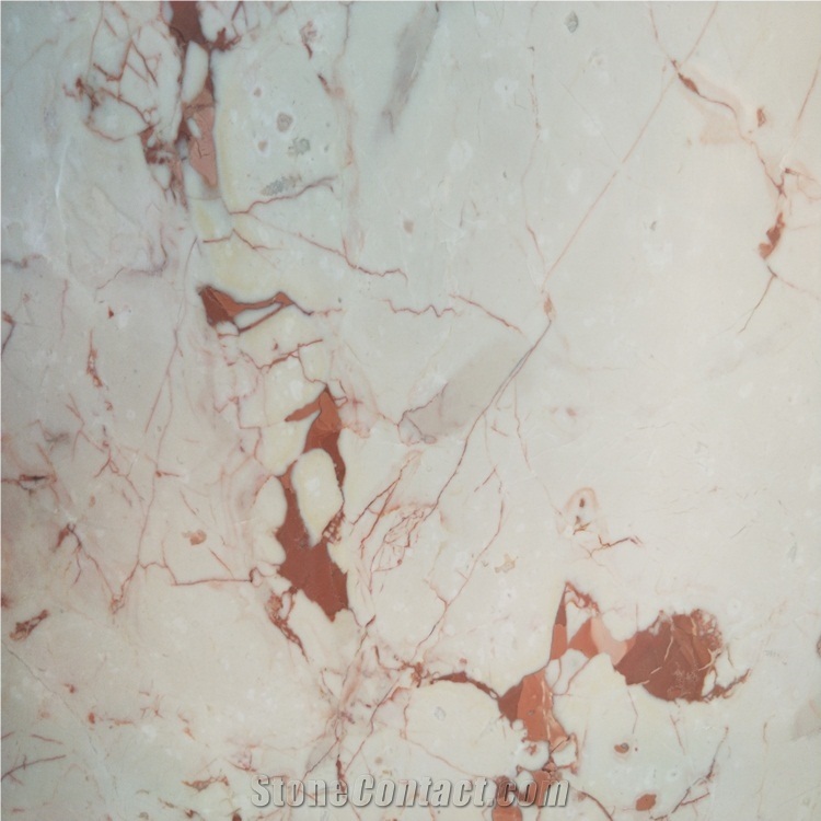 Natural Euphorbia Mili Marble with Red Veins