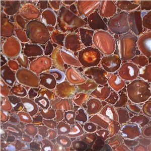 Natural Gemstone Red Agate Slab Stone
