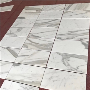 Natural Polished Calacatta Marble Floor Tiles